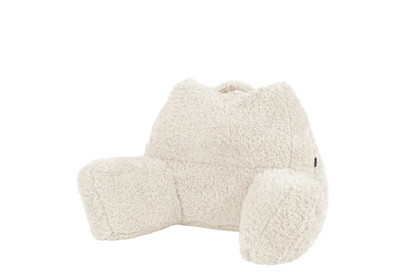 Icon Stützkissen Rückenlehne Lesekissen „Teddybär“ Weiß Teddyfleece - Bild 2