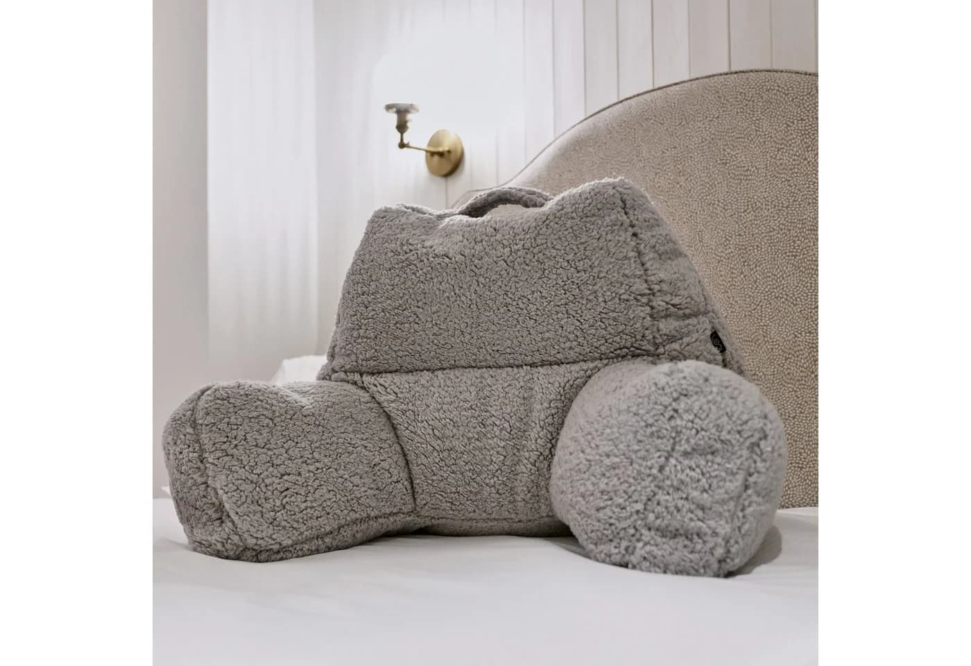 Icon Stützkissen Rückenlehne Lesekissen Teddybär Grau - Bild 3