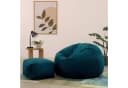 Icon Kingston Sitzsack mit Hocker Cord Blaugrün Made in Germany Bild 3