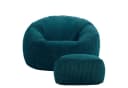 Icon Kingston Sitzsack mit Hocker Cord Blaugrün Made in Germany Bild 4