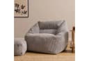 ICON Natalia Sitzsack Riesen Sessel Cord Grau mit Hocker XXL Bild 3