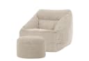 ICON Sitzsack XXL Cord Flauschig Natalia mit Sitzpouf Bild 2