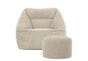 ICON Sitzsack XXL Cord Flauschig Natalia mit Sitzpouf Bild 4