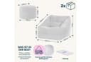 ICON Sitzsack XXL Cord Flauschig Natalia mit Sitzpouf Bild 5