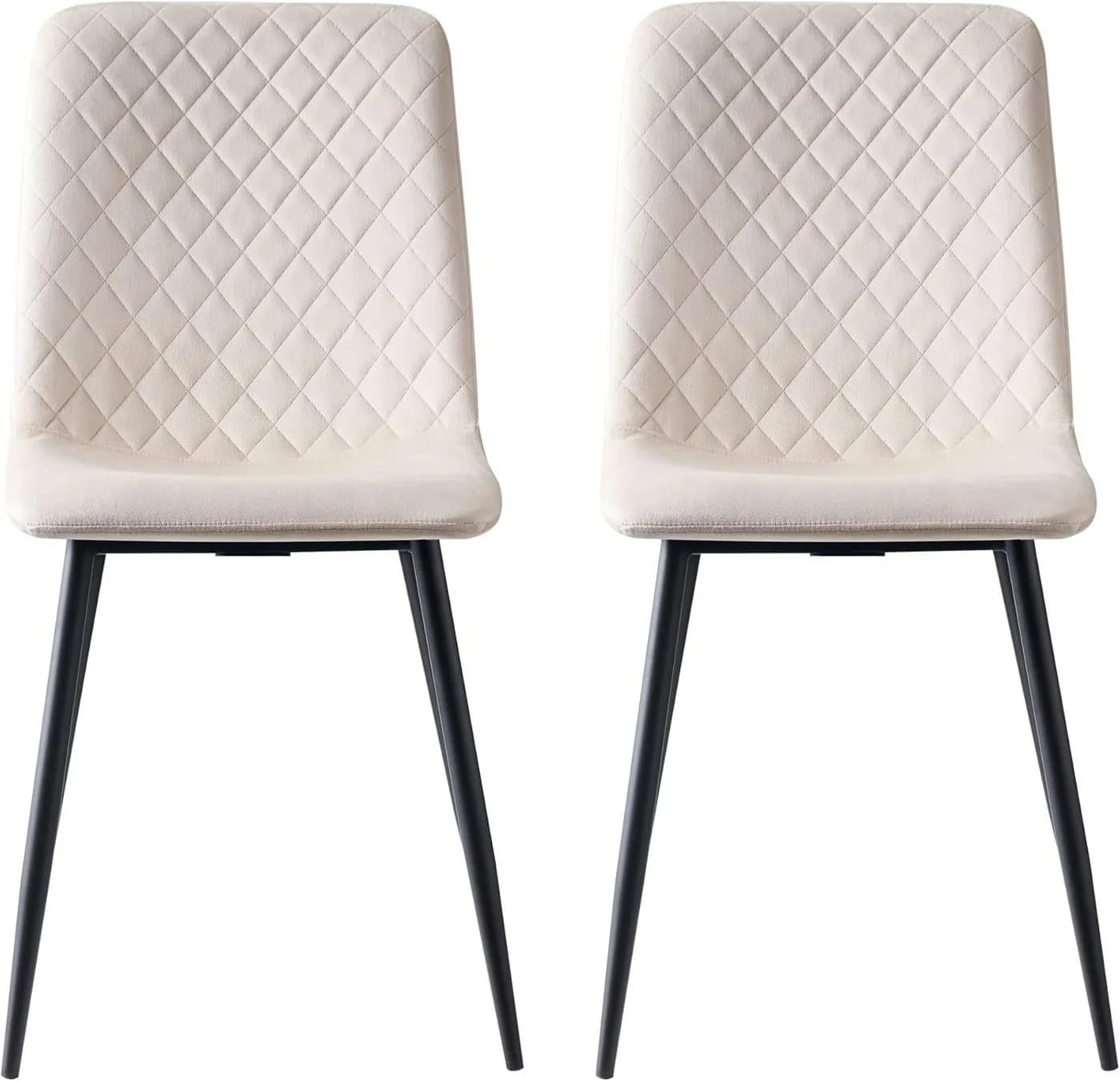 MCC direct Esszimmerstuhl Lexi Beige 2er Set Samt Metallbeine - Bild 3