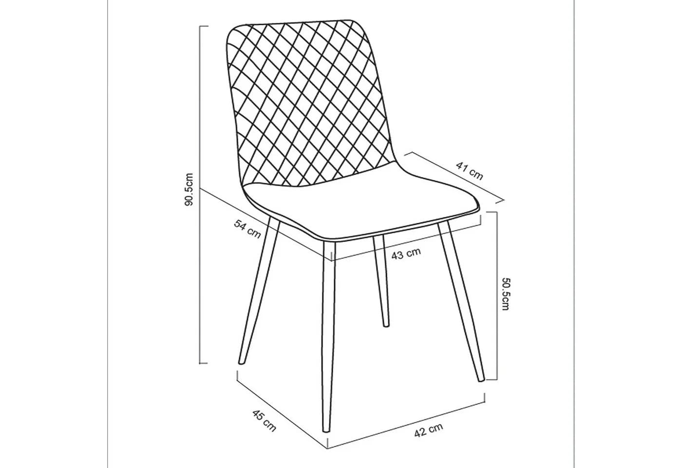 MCC direct Esszimmerstuhl Lexi 2er Set - Samt & Metall - Bild 4