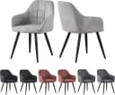 MCC direct Esszimmerstuhl Set Adrian Kunstvelourleder Metallbeine Bild 2