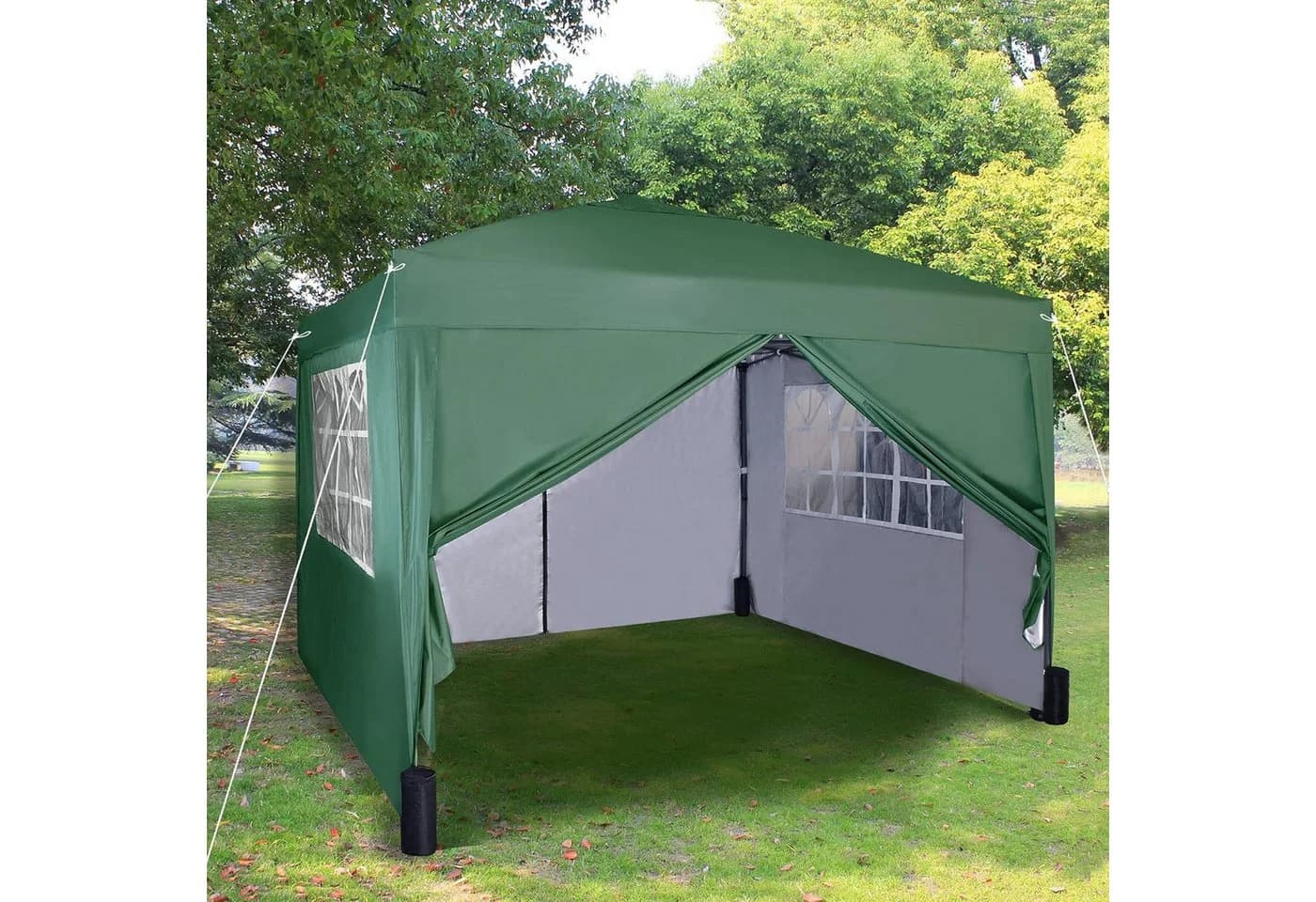 MCC direct Faltpavillon 3x3m mit Seitenelementen Grün - Bild 2