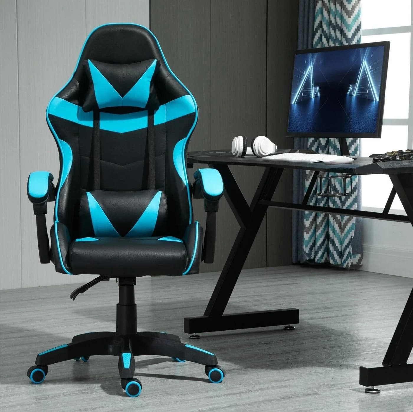 MCC direct Gaming-Stuhl Model A Blau Ergonomisch