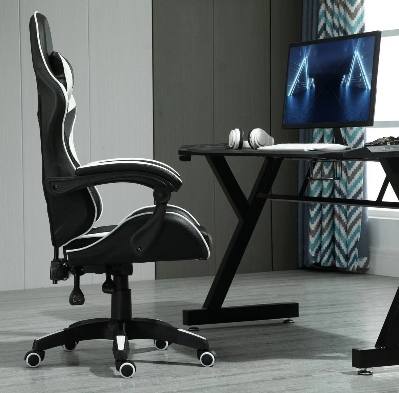 MCC direct Gaming-Stuhl Model A Weiß Ergonomisch mit Rollen - Bild 4