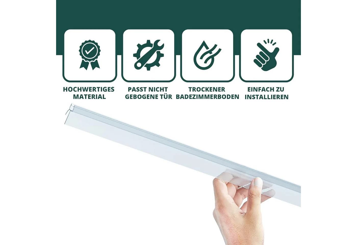 Montegoni Duschdichtung PVC Transparent 2x100CM - Bild 3