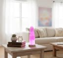 Heimtex Tischleuchte Selenit Kristall USB LED Farbwechsel Weiss Bild 1