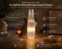 Heimtex Salzkristall-Tischlampe Selenit-Turm Lampenset Zwillings-Türme USB Bild 3