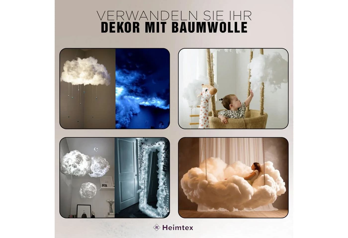 Heimtex Kissenfüllung 100% Hohlfaser – Weiche Füllwatte für Kissen & DIY - Bild 5