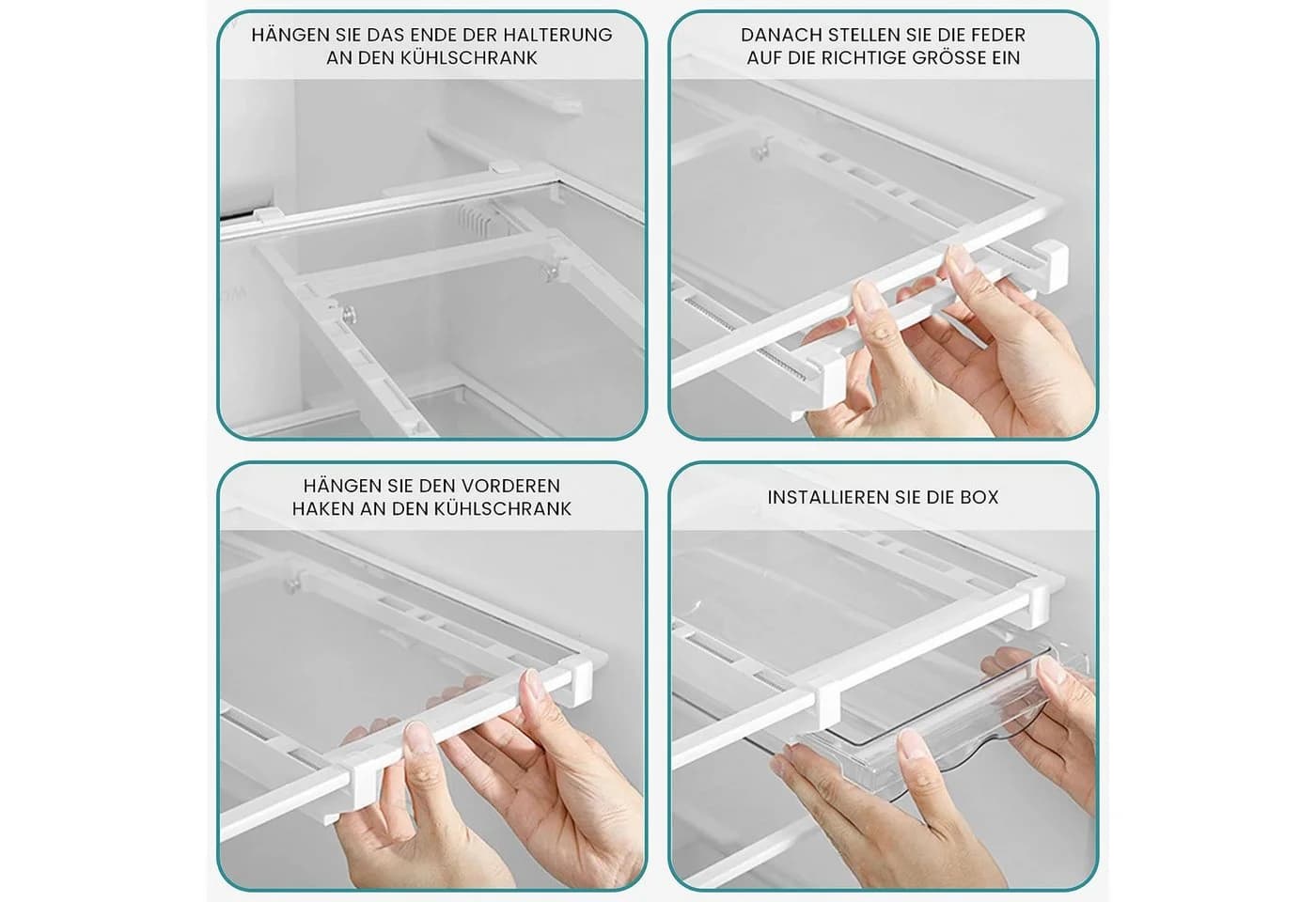 Kurtzy Ausziehbarer Kühlschrank-Organizer Transparent BPA-frei - Bild 4