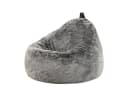 icon Sitzsack Sessel Kunstfell Flauschig Kokon Grau Bild 2