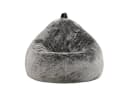 icon Sitzsack Sessel Kunstfell Flauschig Kokon Grau Bild 4