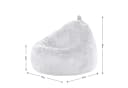 icon Sitzsack Sessel Kunstfell Flauschig Kokon Grau Bild 5