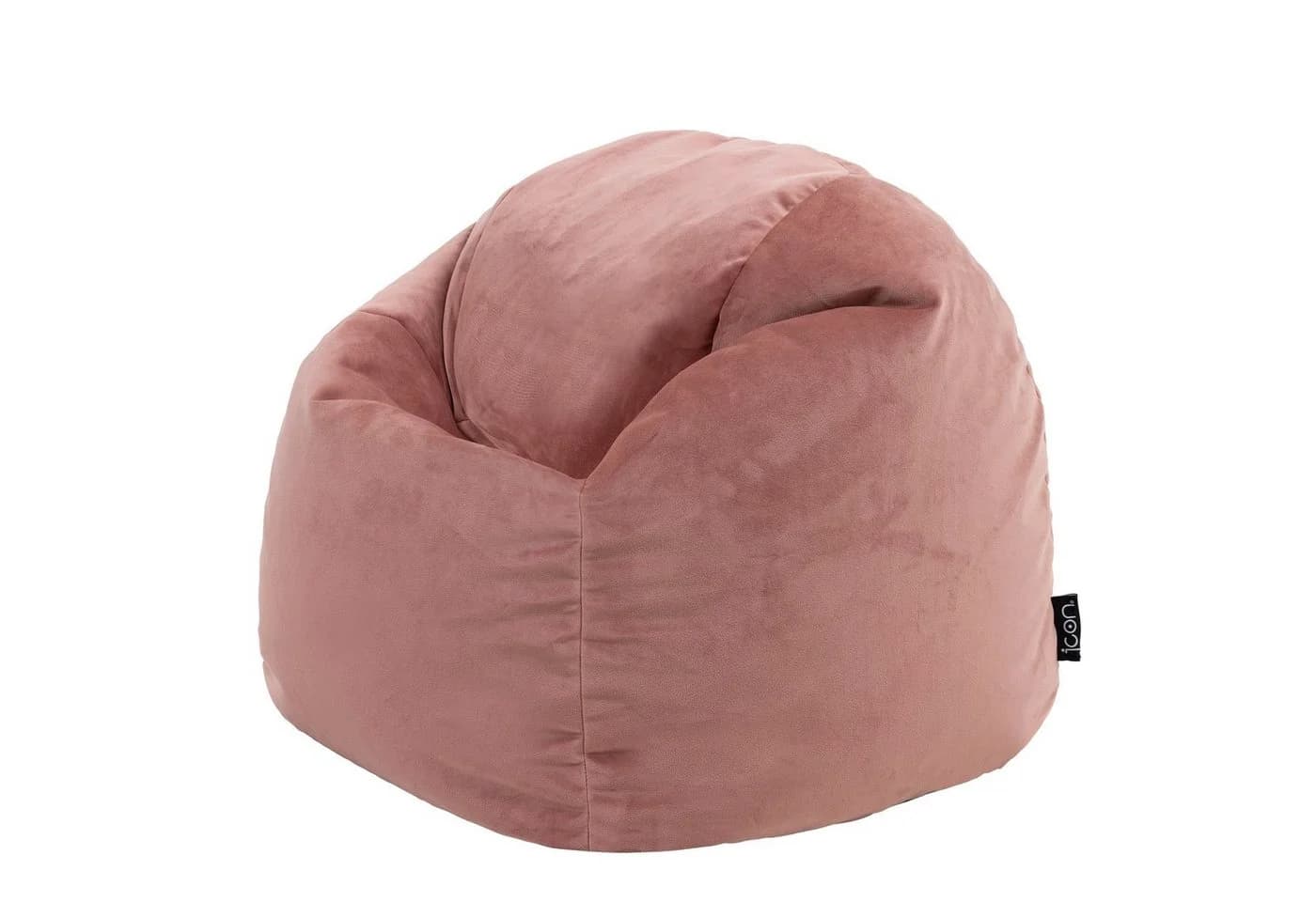 icon Kinder-Sitzsack Rosa Samt mit Füllung - Bild 2