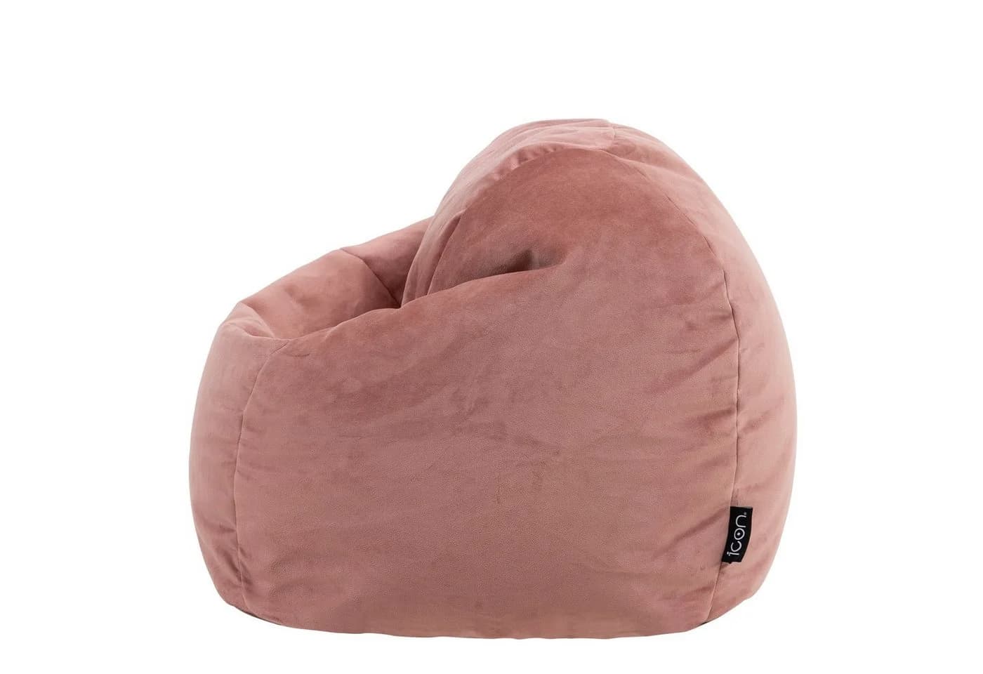 icon Kinder-Sitzsack Rosa Samt mit Füllung - Bild 4