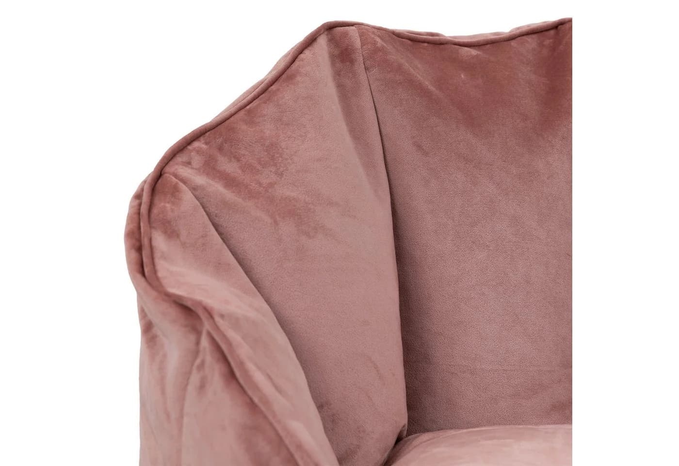 icon Sitzsack Sessel Sirena Rosa Samt mit Hocker XXL - Bild 5
