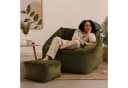 icon Sitzsack Riesen Sessel aus Samt „Natalia“ mit Hocker Bild 1
