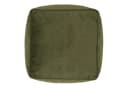 icon Pouf Amara Plüschsamt Oliv mit Füllung Modern Bild 4