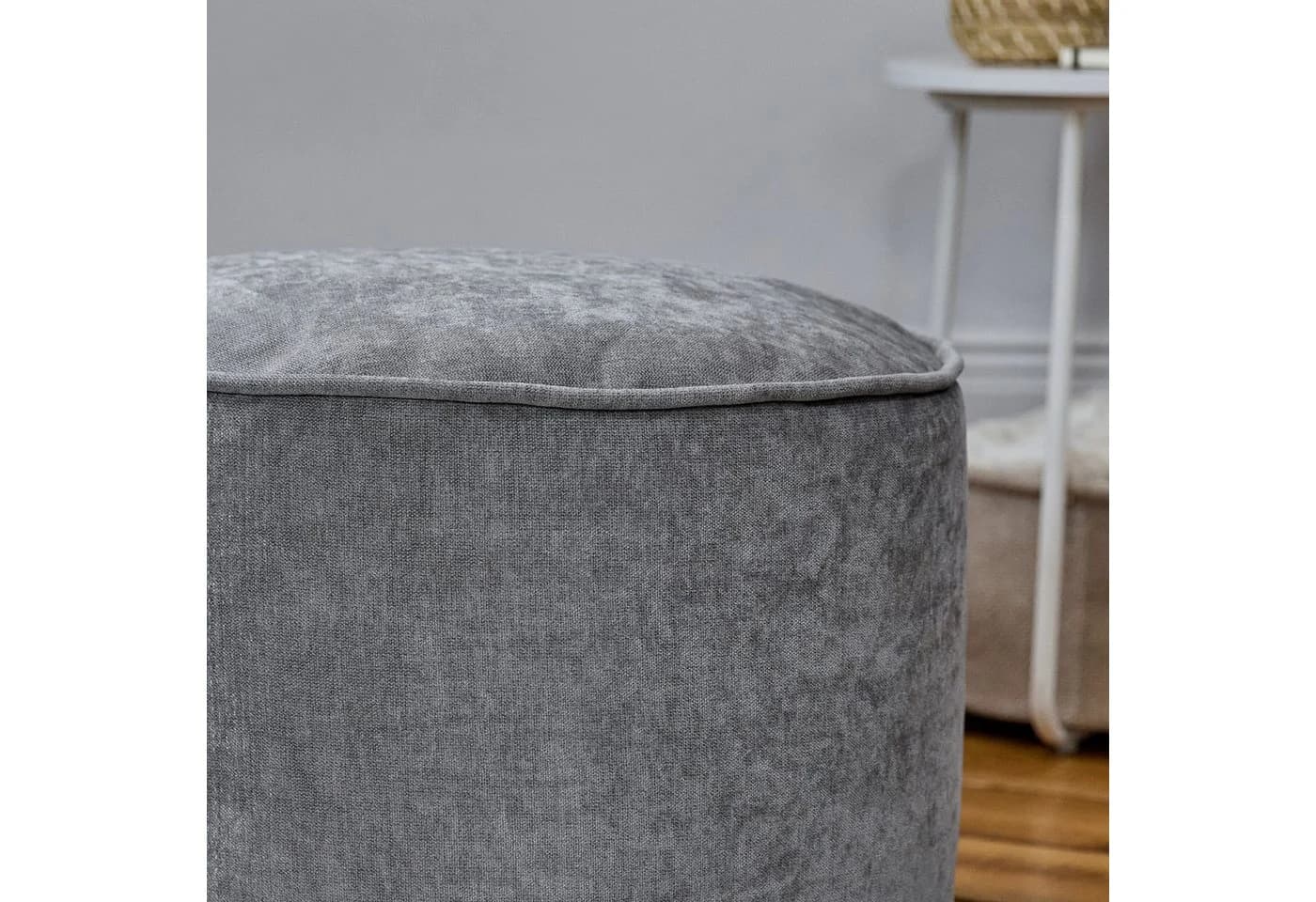 icon Pouf XL aus Chenille „Milano“ mit Füllung - Bild 4