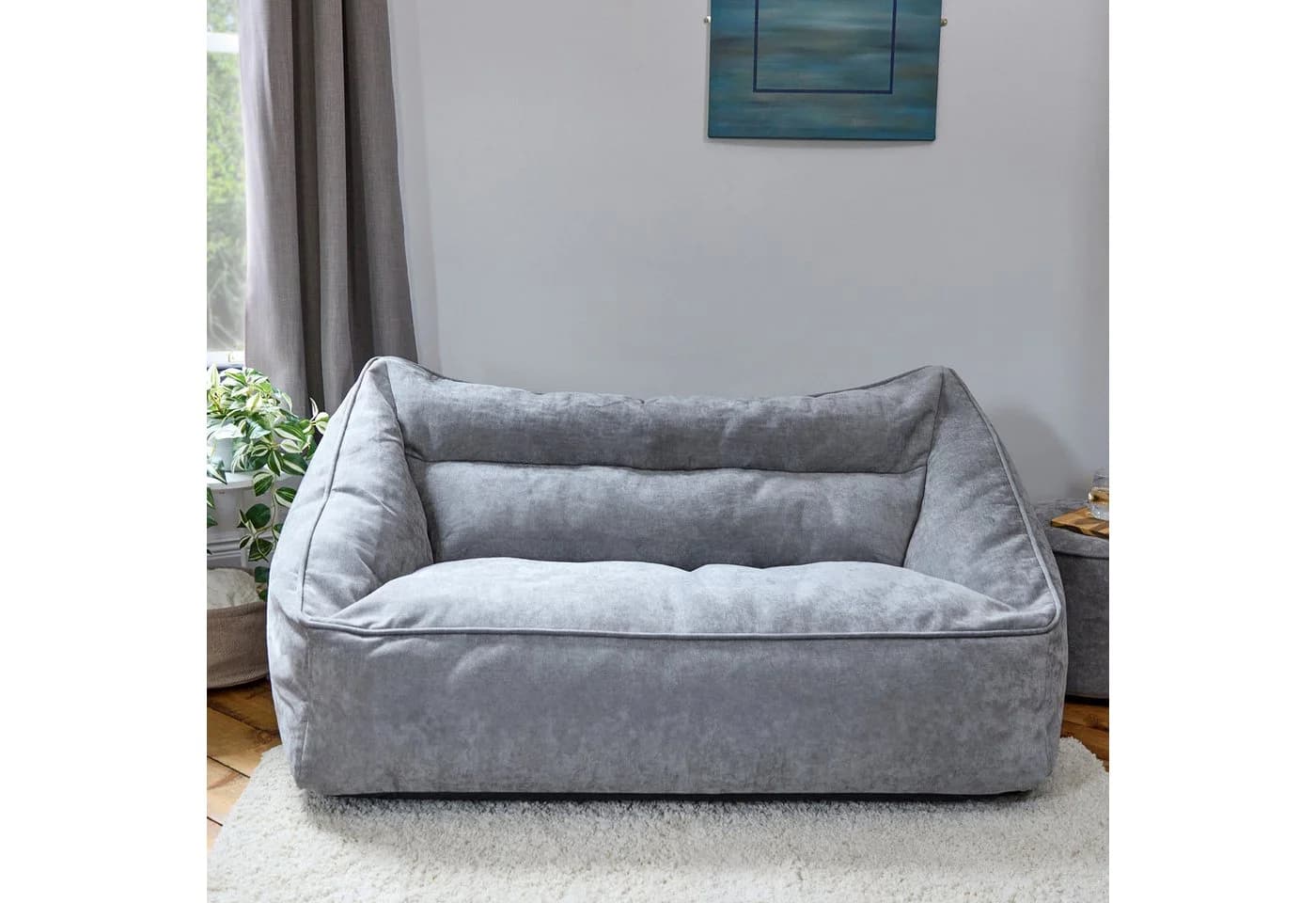 icon Sitzsack Sofa Chenille „Cecilia“ Grau XXL - Bild 3