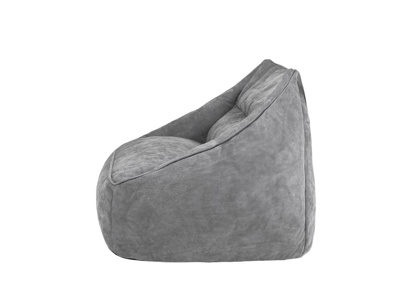 icon Sitzsack Sofa Chenille „Cecilia“ Grau XXL - Bild 5