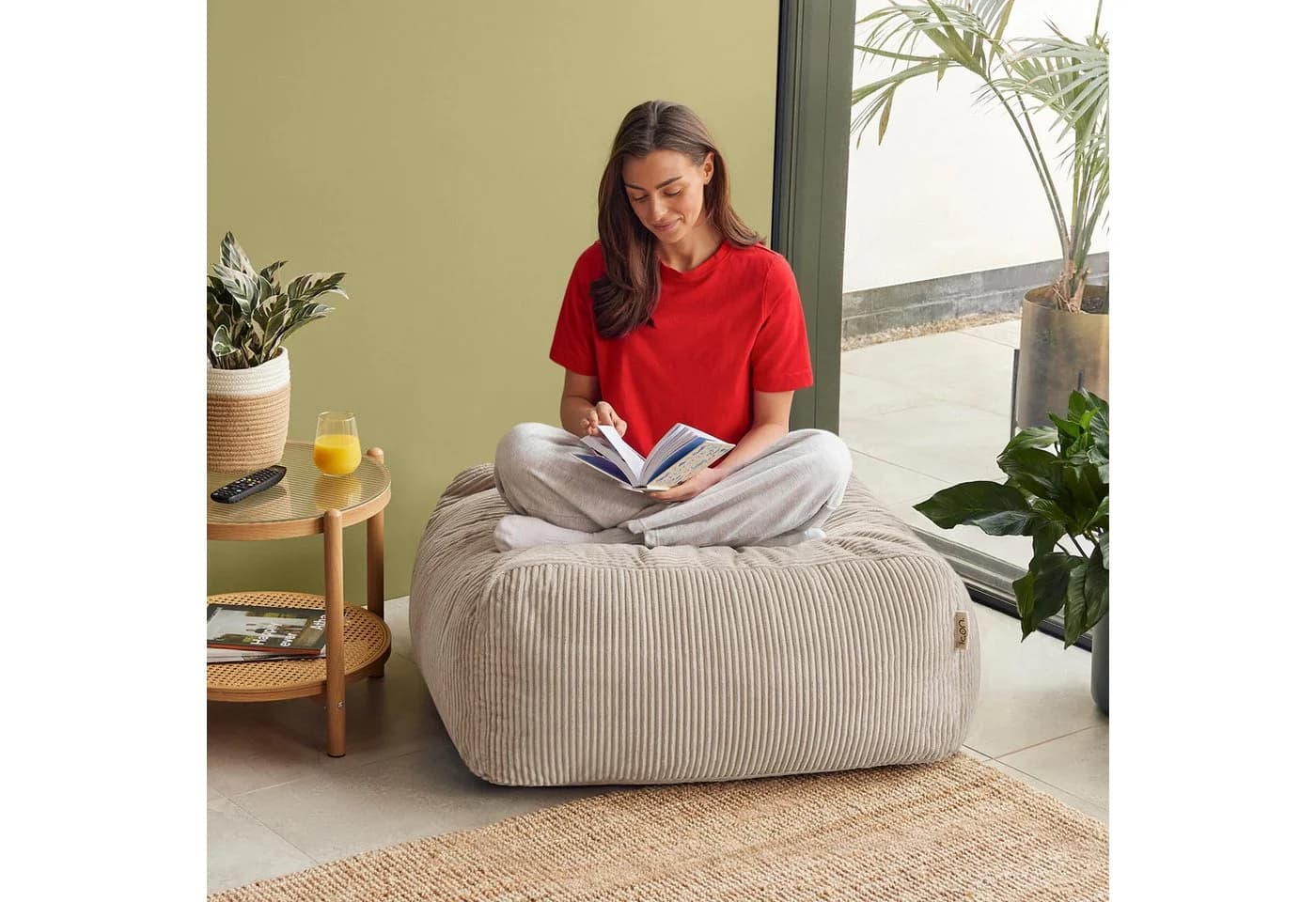 Icon Sitzsack Modulares Hocker Cord Flauschig Zen Schaumstofffüllung