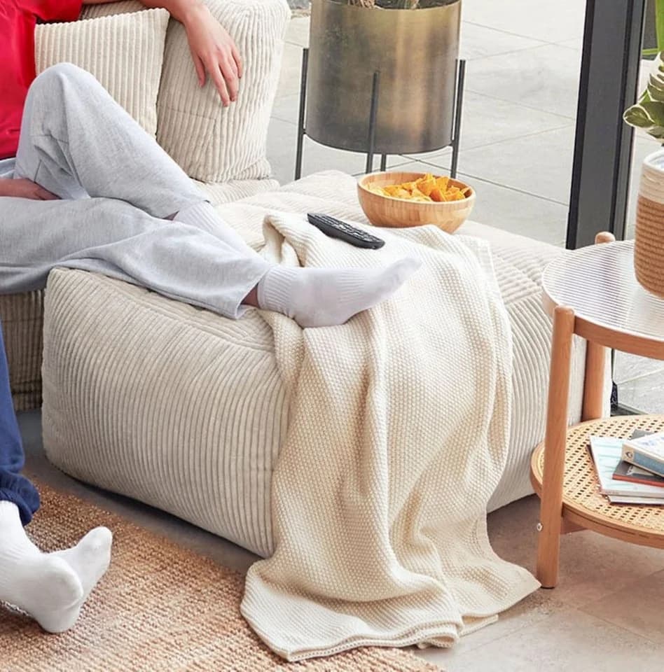 Icon Sitzsack Modulares Hocker Cord Flauschig Zen Schaumstofffüllung - Bild 3