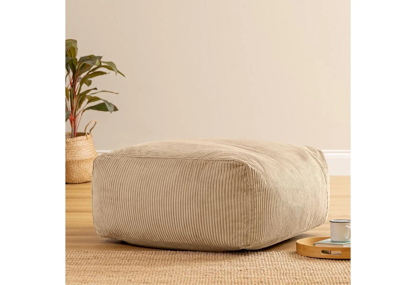 Icon Sitzsack Modulares Hocker Cord Flauschig Zen Schaumstofffüllung - Bild 4