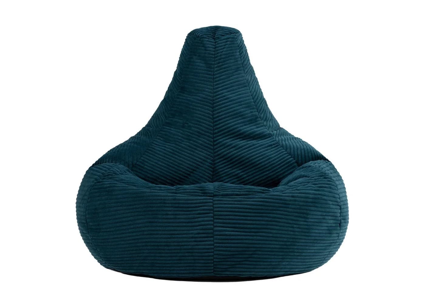 Icon Dalton Sitzsack 2er Set mit Rückenlehne und Fußhocker Cord Blaugrün - Bild 4
