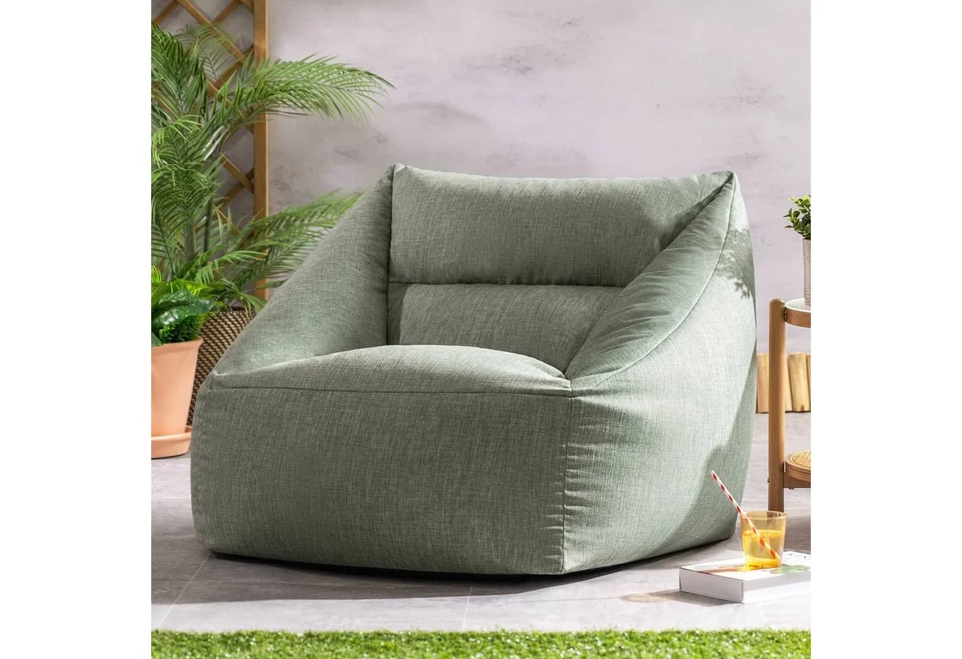 Icon Sitzsack Natalia Outdoor Sessel XXL Grün Polyester