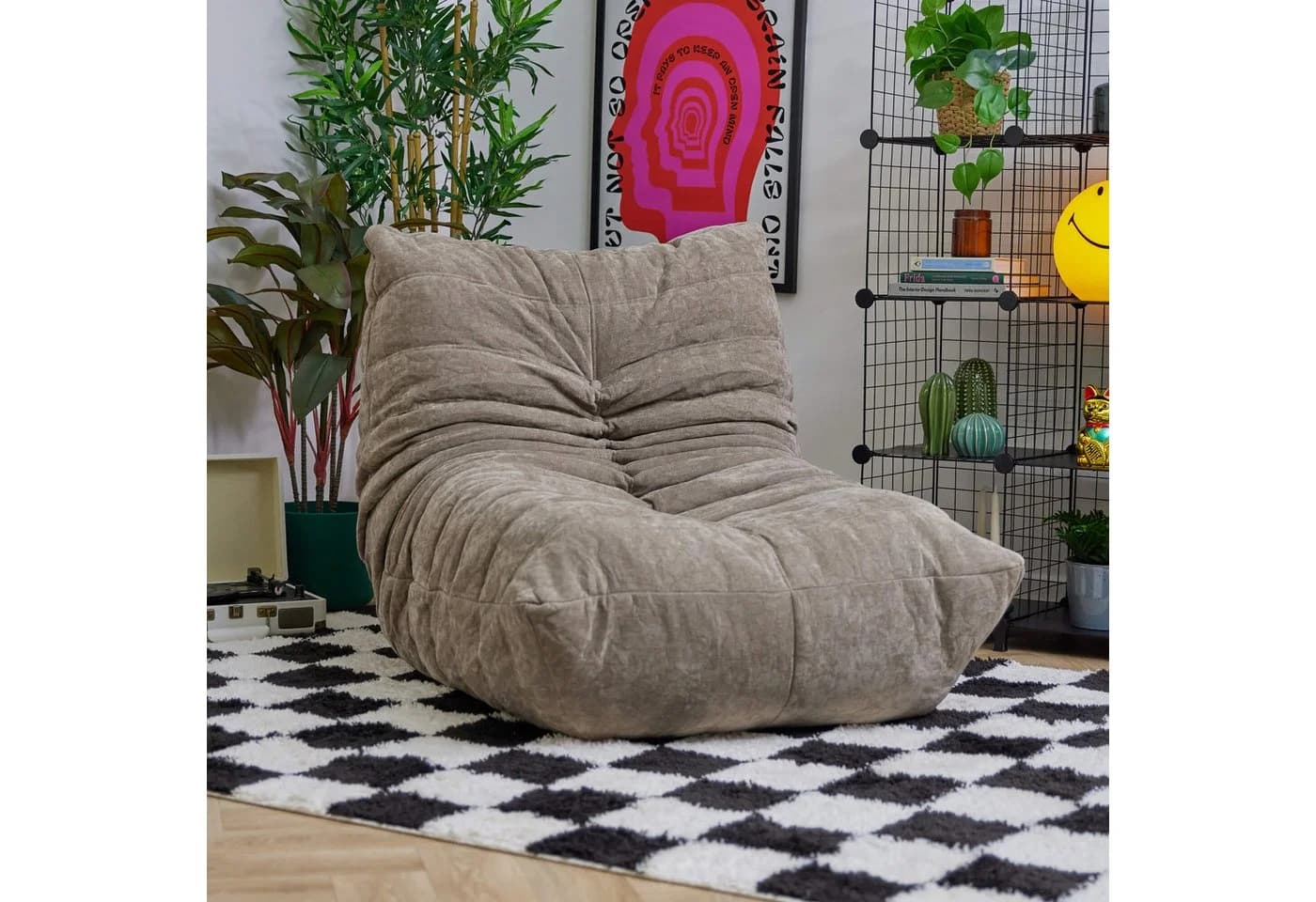 Icon Enzo-Akzent-Sessel XXL aus Chenille Beige - Bild 3