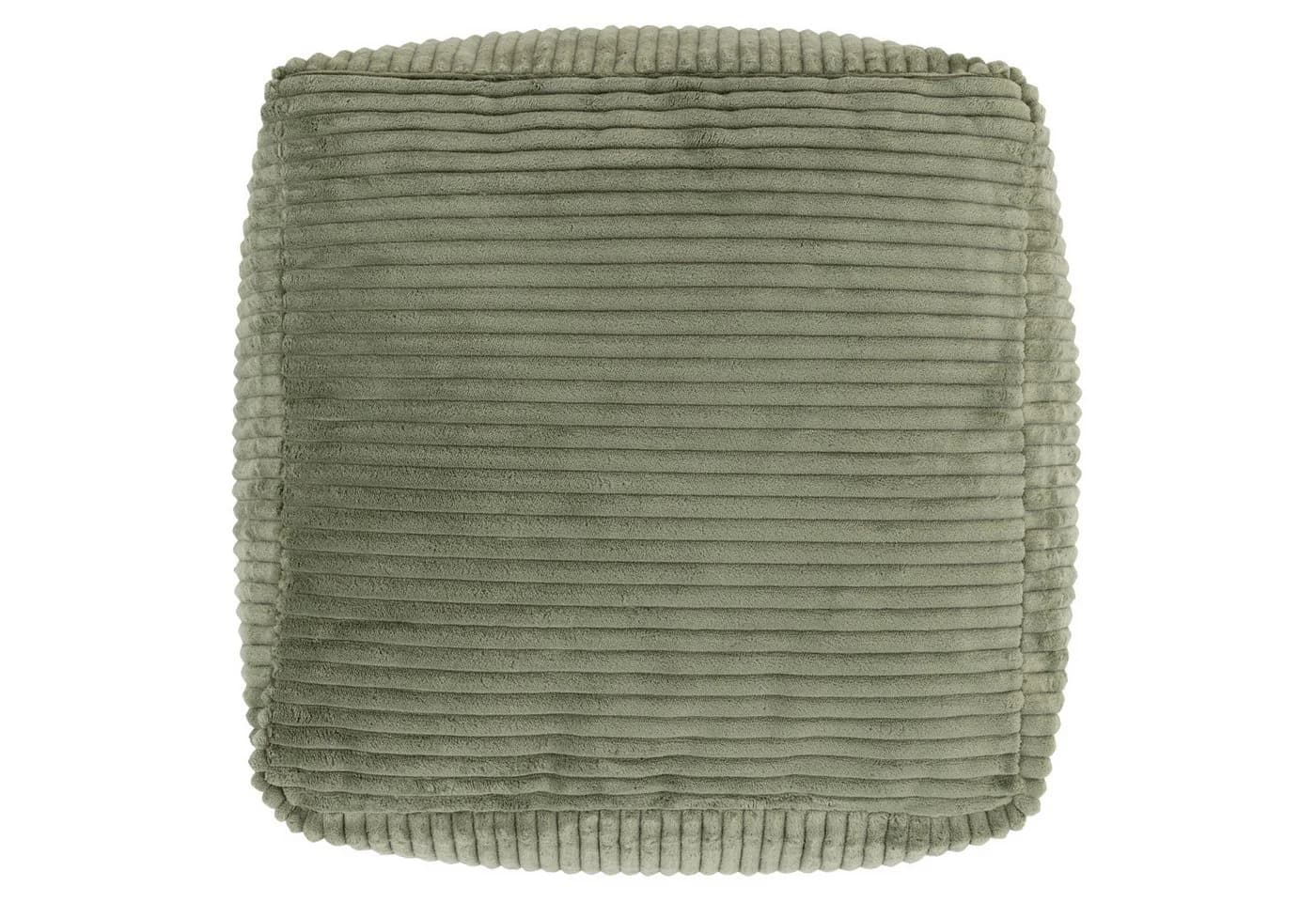 icon Pouf Amara Cord Quadratisch Grün mit Füllung - Bild 4
