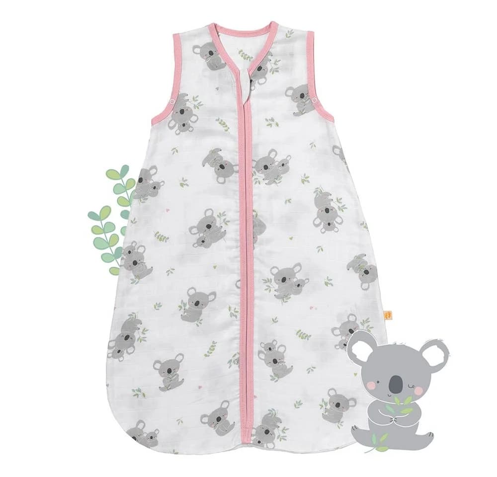 Schlummersack Babyschlafsack Musselin Rosa 0.5 TOG OEKO-TEX - Bild 2