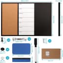 Kurtzy 3-in-1 Kombi-Tafel mit Kork, Whiteboard & Kreide Bild 1