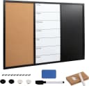 Kurtzy 3-in-1 Kombi-Tafel mit Kork, Whiteboard & Kreide Bild 2