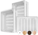 Creative Deco Holzkiste 3er Set Weiß Rustikal Bild 2