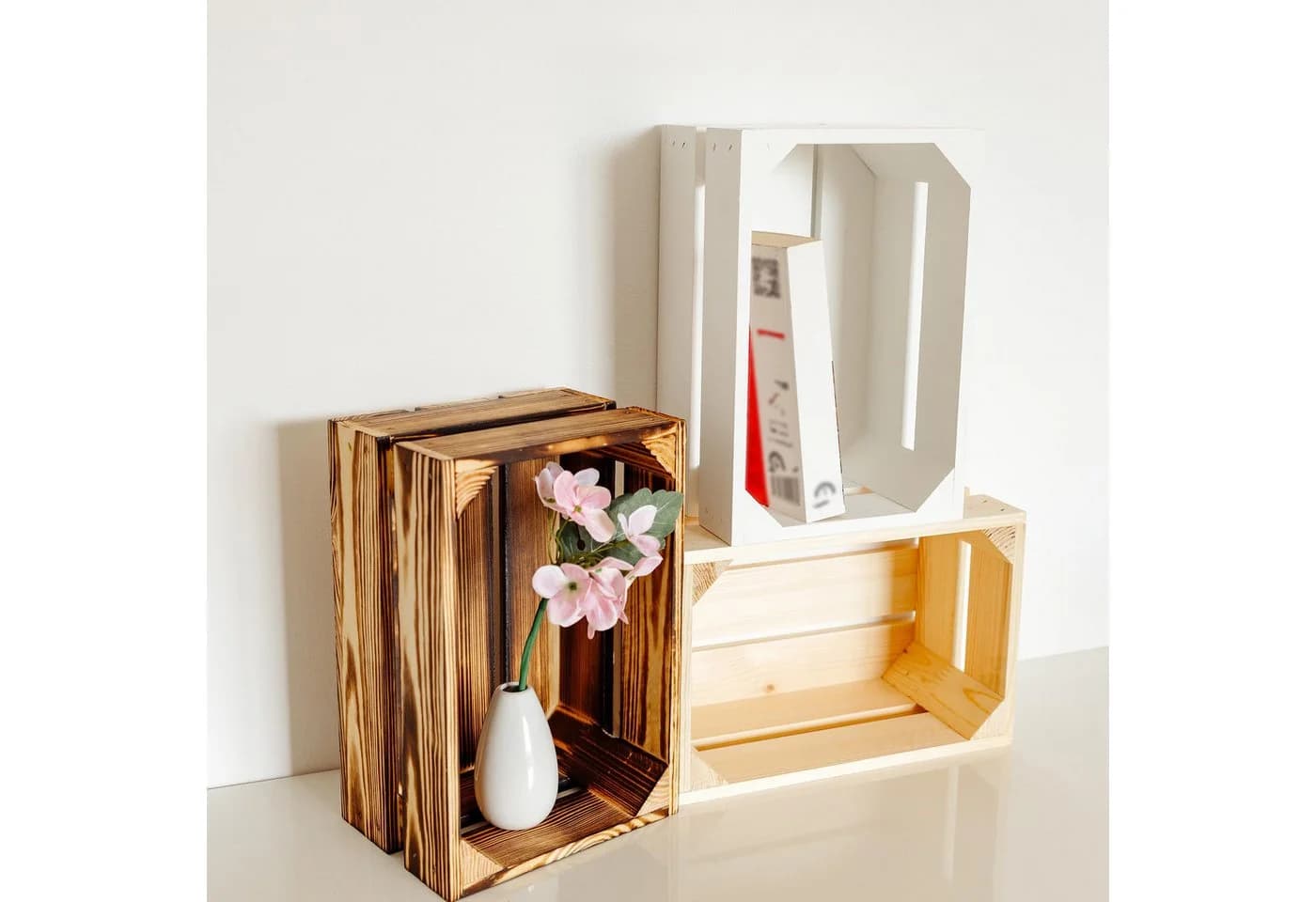 Creative Deco Holzkiste 3x Set Obstkiste Holz Rustikal