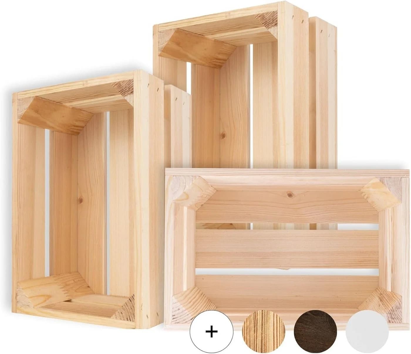Creative Deco Holzkiste 3x Set Obstkiste Holz Rustikal - Bild 2