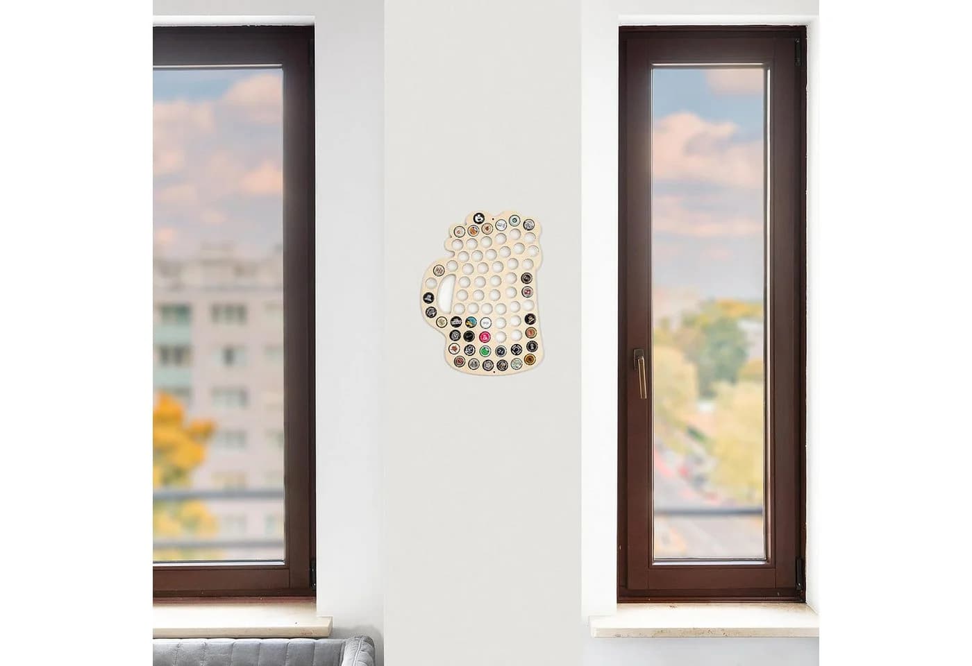 Creative Deco Hängedekoration Kronkorken Sammler Deutschlandkarte Sperrholz - Bild 3