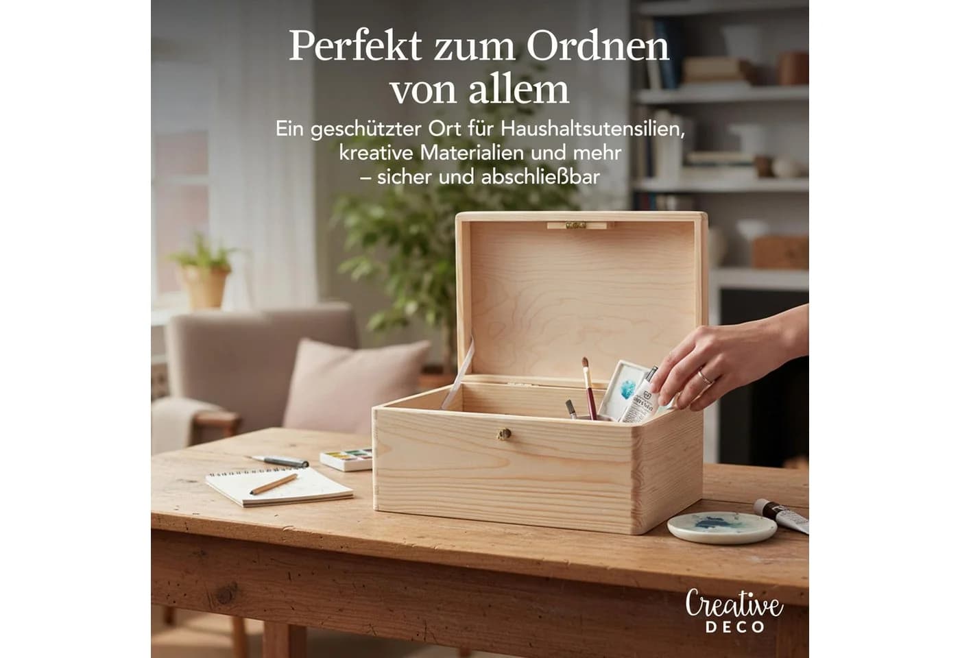 Creative Deco Aufbewahrungsbox mit Deckel & Schlüssel - Bild 4