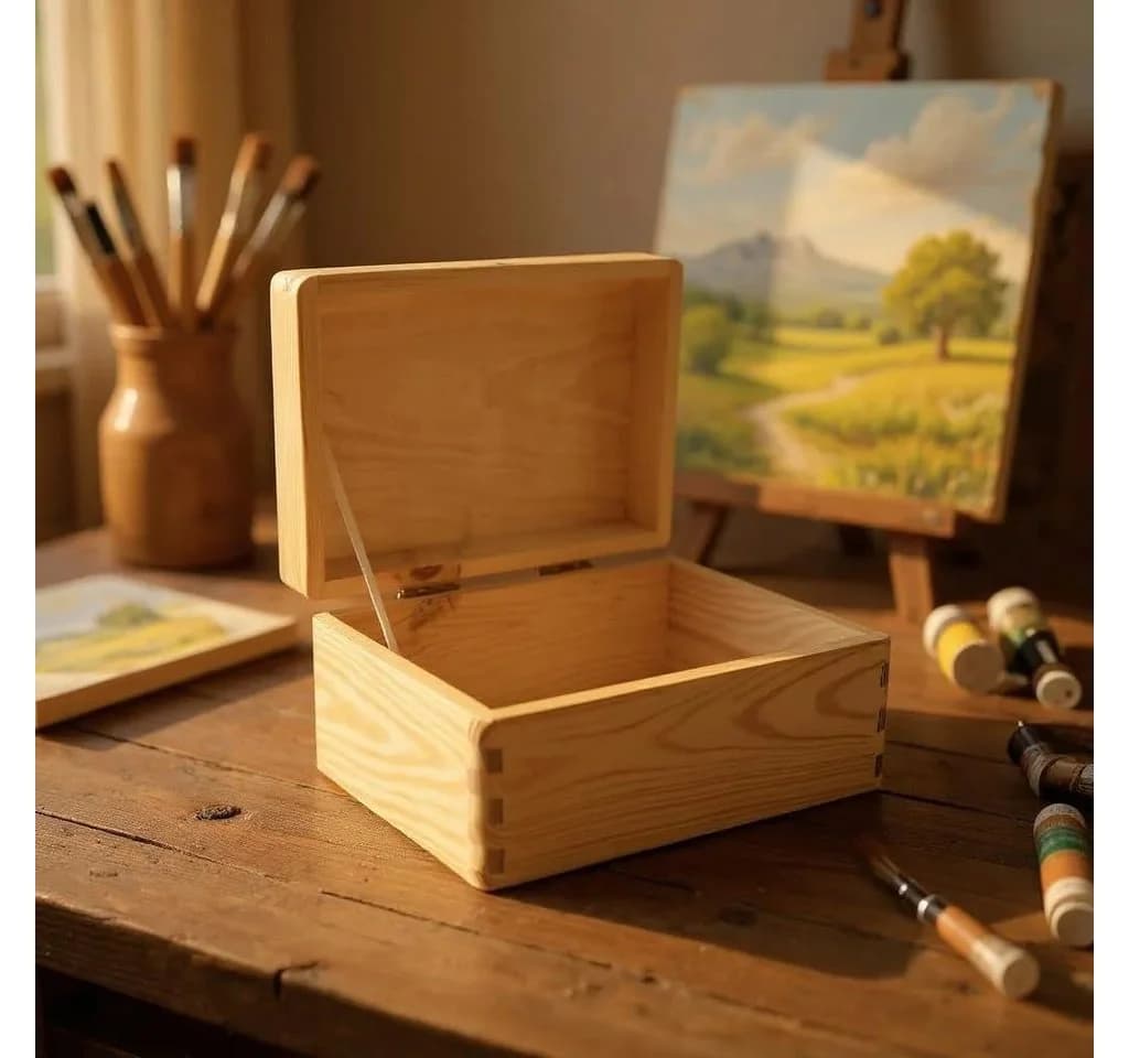 Creative Deco Aufbewahrungsbox Holzkiste mit Deckel - Bild 5