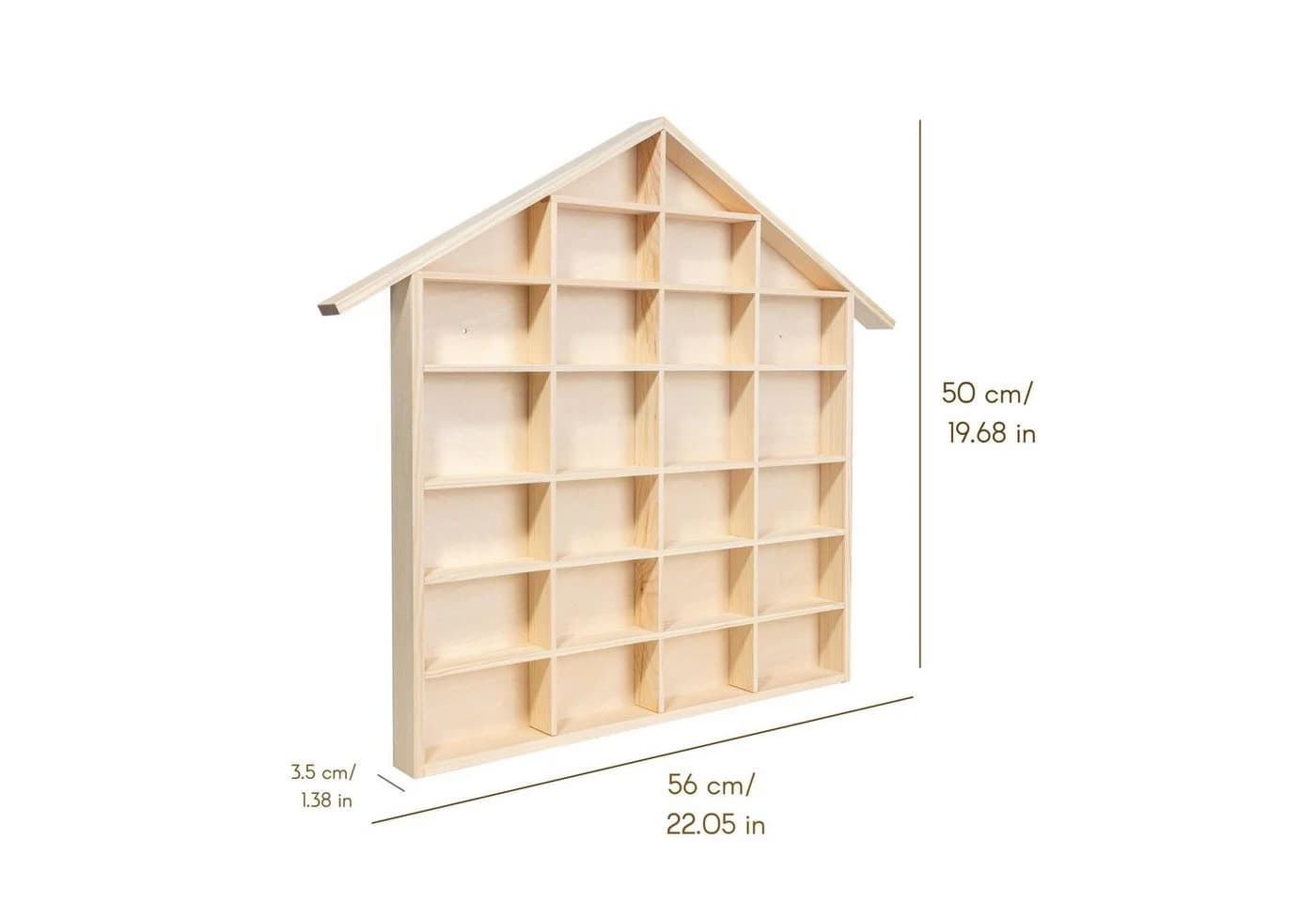 Creative Deco Schubladenbox Setzkasten Holz 26 Fächer Natur - Bild 3