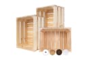 Creative Deco Holzkiste 3x Weinkisten Set Obstkiste Holz Natur Bild 2