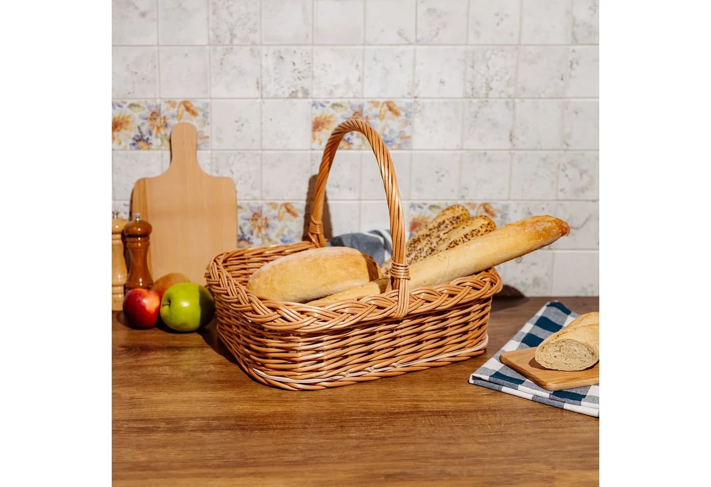 Creative Home Weidentablett mit Henkel - Naturbraun - Bild 2