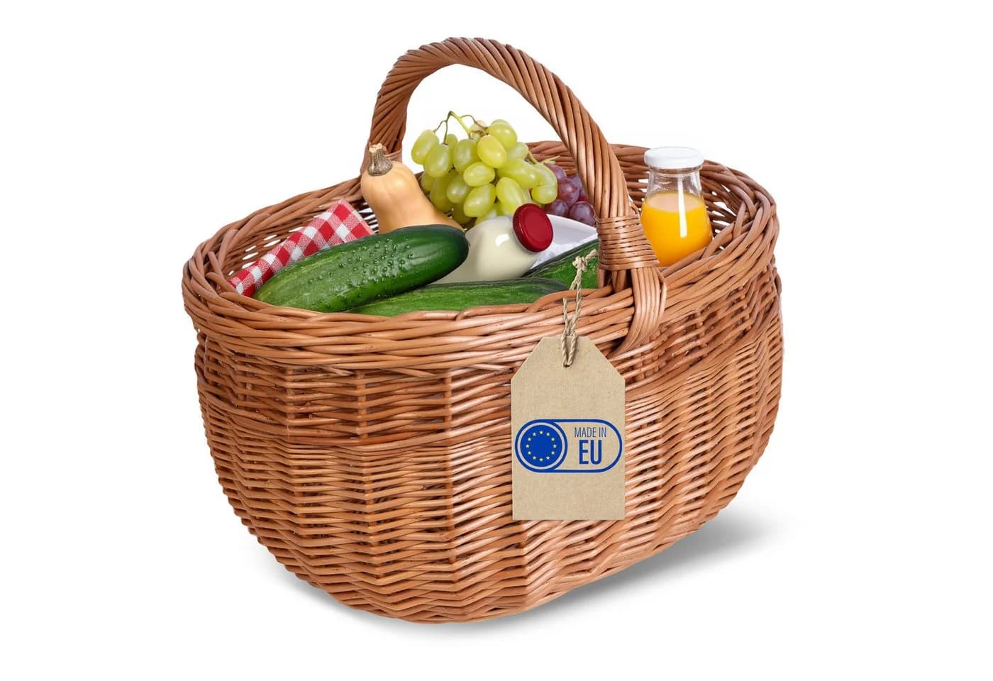 Creative Home Weidenkorb Picknickkorb Natur mit Henkel - Bild 2